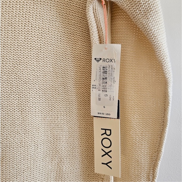 ROXY NWT Borrowed Time Sweater Tunic/Dress Champagne color Size oversized Small - Picture 4 of 5